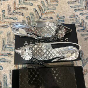 Aerosoles Studio Jaya Silver Mirror Heels - Size 8 - Brand New With Tags